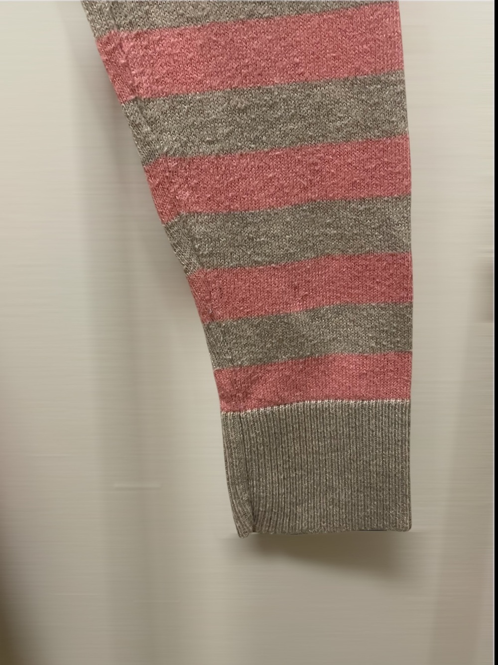 Merona Pink and Gray/Beige Striped V-Neck Button Cardigan - Picture 6 of 12